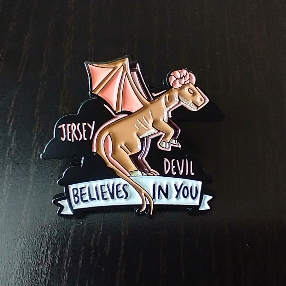 🧁 3/$30 Jersey Devil Believes In You Enamel Pin NEW